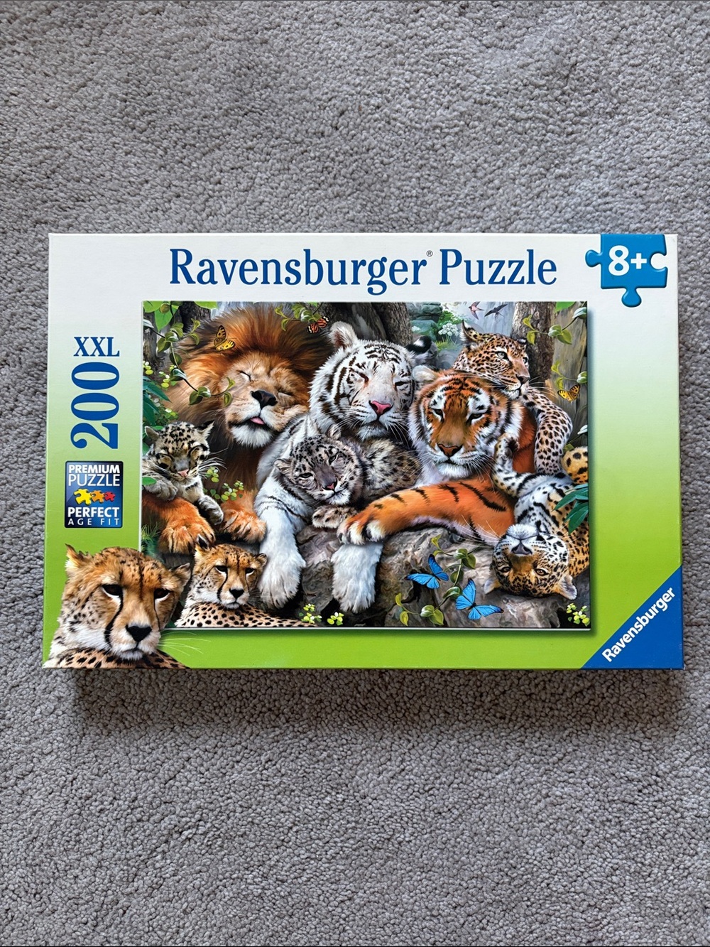 Ravensburger Puzzle with Lions, Tigers & Leopards — Colorful Jungle Scene